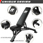 RitFit Multi-Functional Folding Squat Rack for Home Gym, 2.36'' x 2.36'' Wall Mounted Squat Rack with Attachments - Space Saving Squat Power Rack