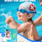 Hearprotek 3 Pairs Swimming Ear Plugs for Kids, Soft Silicone Reusable Waterproof Earplugs for Toddlers Bathing Swimming and Other Water Sports(Blue/Orange/Green)