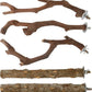 5PCS Bird Perch Stand Natural Wooden Parrot Stand Branch,3 Grape Wood Perch,2 Stand,Paw Grinding Fork Parakeet Chewing Stick Exercise Training Branches for Cockatiels,Small Medium Birds