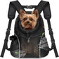 WOYYHO Pet Dog Carrier Backpack Small Dog Front Backpack Ventilated Mesh Dog Travel Back Pack with Safety Belt for Travel Hiking Cycling Outdoor Use (S (2-4.5 lbs), Black)