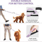 Hands Free Dog Leash, Adjustable Waist Belt with Double Padded Handles,Retractable Bungee, Waist Leash for Dog Walking,Running, No Pull,Purple