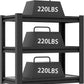 Metal Aquarium Stand with a Adjustable 3-Tier Fish Tank Rack,Tank Not Included,for Home Office(31.5" L x 18" W x 34" H). (Black)