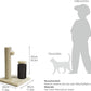 Amazon Basics Cat Scratcher - Indoor Classic Single Cat & Kittens Scratching Post with Brush, Small (16.5" H) - Beige