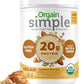 Orgain Organic Simple Vegan Protein Powder, Peanut Butter - 20g Plant Based Protein, With less Ingredients, No Artificial Sweeteners, Gluten Free, No Dairy or Lactose, 1.25 lb (Packaging May Vary)