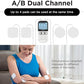 4 in 1 - D.I.Y & Tens Unit & EMS & Massage Muscle Stimulator, Dual Channel TENS Units Therapy Machine for Pain Relief, FDA Cleared Rechargeable Electronic Pulse Massager, with 12pcs Electrode Pads.