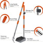 Niubya Pooper Scooper for Dogs, Metal Poop Scooper Tray and Rake Set with Adjustable Long Handle, Dog Pooper Scooper for Pet Waste Removal