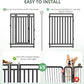 Dog Fence Outdoor Indoor, 40" Inch Height 40 Panels Dog Playpen for Large/Medium/Small Dogs Metal Dog Pen for Yard Camping and RV | Black-Silver