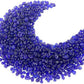 1 Lb (460 g) Deep-Blue Sea Glass Stones Irregular Rainbow Glass Pebble Decorative Rock Quartz Tumbled Gemstone Chips for Aquarium Decoration/Vase Filler/Jewelry Making/Handwork Craft/Gems Display