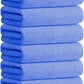JML Bath Towels, Microfiber Bath Towel Set 6 Pack 30" x 60", Soft Absorbent Microfiber Towels for Body, No Fading Microfiber Bath Towels for Adult, Blue