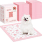 MIZOK Puppy Pads 22"x 22" with Leak-Proof Quick-Dry Design Pee Pads for Dogs Potty Training, 6-Layer Standard Absorbency Dog Pee Pads Regular Size, Pink Cherry Blossom Pattern (50 Counts)