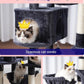 Cat Tree, Cat Tower for Large Cats with 2 Big Platforms, 2 Baskets, condo and Toys, 63" Cat Scratching Posts for Indoor Cats, Smoky Gray GCT020G