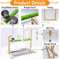 Birds Playground Parrot Playstand Birds Perch Stand Gym Natural Wood Play Stand with Ladder Swing Feeder Cups for Parakeets Cockatiels Lovebirds Conures Budgies