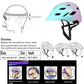 Kids Bike Helmet,Bavilk Kids Boys Girls Bike Helmets with LED Light Detachable Visor Children Youth Teen Multi-Sport for Skating Cycling Scooter Skateboard Adjustable & Lightweight 19.7"-22.4"