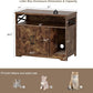 Cat Litter Box Enclosure, Hidden Litter Box Furniture with Scratch Pad, Farmhouse Indoor Cat House Washroom End Table, Rustic Brown