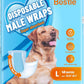 Male Dog Wrap, Disposable Dog Diapers, 40 Count, L (Waist 23.6”-31.5”), Wetness Indicator, Ultra Protection, Leak Proof, Super Absorbent, Soft