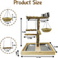 Tfwadmx Bird Perch Natural Wood Stand Toy Parrot Play Stand Platform and Hanging Bird Nests Bird Cage with Removable Tray and 2 Stainless Steel Cups for Parakeets Canaries Cockatiels Conure Lovebirds
