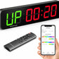15.2" Gym Timer, App & Remote Control, Customizable LED Colors, Workout Interval Timer Stopwatch Countdown Large Digital Wall Clock for Home Gym