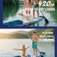 11'Stand Up Paddle Boards Surf Control with Premium SUP Board Accessories Backpack & Removable Fins, 34" Wide Inflatable Paddle Boards of All Skill Levels