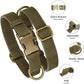 Didog Soft PU Leather Dog Collar, Stylish Quick Released Dog Collars for Medium Dogs, Easy Clean Adjustable Pet Collar for Daily Walking, Dark Green, M Fit 13-21" Neck