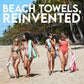 Dock & Bay Beach Towel - Quick Dry, Sand Free - Compact, Lightweight - 100% Recycled - Includes Bag - Cabana Light - Tulum Blue - Large (160x90cm, 63x35)