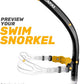 CAPAS Training Swim Snorkel for Lap Swimming, Swivel Headband Ultimate Fit Center-Mount Swimmers Snorkel with Liquid Silicone Mouthpiece Adjustable Strap, Designed for Adult Men Women