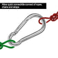 60 Pack M8 x 3-1/8inch Spring Snap Hooks Heavy Duty Carabiner Clips Galvanized Steel Quick Link Clip for Camping Hiking Traveling Outdoor Swing Gym, 500Lbs Capacity1
