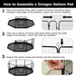PJYuCien Dog Playpen Bottom Pad, Fits 24 Inch Width 8 Panels Regular Octagon Metal Exercise Pet Playpen, Black (Note:Playpen Not Included)