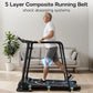 Foldable Walking Treadmill for Seniors with Long Handrails, APP Control & 3D Virtual Scenes – 3.0HP Quiet Motor, 300 lb Capacity, Shock Absorption – Ideal for Home, Office & Small Spaces