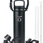 Trebo 24 oz Water Bottle Insulated with Lid and Straw,Double Wall Vacuum Stainless Steel Metal Tumbler Sports Flask with Paracord Handle, Keep Hot 24 Hours & Cold 48 Hours Water Cup with 3 Lids, Black