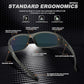 Polarized Sports Sunglasses for Men 100% UV Protection Wrap Around Unbreakable Sun Glasses for Fishing Driving