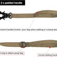 ICEFANG Tactical Dog Leash,K9 Training Walking Bungee Lead with 2 Control Handle,Heavy Duty Quick Release Metal Clasp,Hands Free D-Ring for Medium Large Dogs (6ft,Reflective Brown)