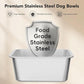 Decflow 10L Stainless Steel Dog Water Bowl, No Spill Anti-Splash Dog Bowls with XXL Silicone Mat, Spill-Proof Slow Feeder for Messy Drinkers, Heavy Duty Pet Bowls for Indoor/Outdoor Use