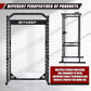 RitKeep Power Rack RMAX 2250 Multi-Function Power Cage for Strength Training - 1200lb Capacity Squat Rack with Multi-Grip Pull-Up Bar, Safety Bars, and J-Hook for Home Gym