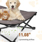 KingCamp Elevated Dog Bed for Medium Dogs, Outdoor Raised Cooling Pet Cot Bed with Washable Breathable Mesh & No-Slip Feet Perfect for Camping, Backyard, Indoor Use (Medium, Black)