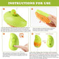 2024 Multifunctional Pet Brush for Detangling and Hair Removal - 3-in-1 Grooming Comb with Massage Function for Cats and Dogs (Khaki)