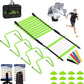 Agility Ladder, Agility Speed Training Set, 20ft 12 Rung Agility Ladder, 4 Agility Hurdles, 5 Resistance Bands, 12 Resistance Cones, Running Parachute, Jump Rope for Athletes, Adults