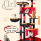 Taoqimiao Gothic Cat Tree 71-Inch, Cat Tower for Indoor Cats Large Adult, Multi-Level Large Cat Condo, 8 Sisal Scratching Posts, Metal Frame Cozy Hammock, Scratch Board, 2 Top Perches, MS026LBR