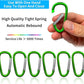 30PCS Aluminum Carabiner Clips, 2" D Shape Spring Snap Hooks Carabiner with 30PCS Keyring Keychain Hook