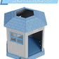 Durable Dog House Indoor Outdoor for Small Medium Dogs, Weatherproof Puppy Shelter with Elevated Floor & Air Vents, Easy Clean and Assemble (Blue, 36.61L*29.5W*37.4H)