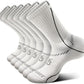 BULLIANT Compression Socks for Men 6Pairs, Athletic Crew Socks Cushioned For Men Sports Running-Arch Support