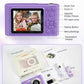 Digital Camera, Kids Camera1080P, Vlog Camera with 64GB Card, 16X Zoom Anti Shake, Card Reader, 44MP Compact Portable Small Point Shoot Digicam Gift for Kid Student Children Teen Girl Boy(Pruple)