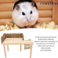 Hamster Cage Platform, Decorative Wooden Small Pet Activity Playground with Ladder, Hamster Wooden Platform for Squirrel Guinea Pig Golden Bear Sugar Glider