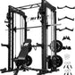 RitFit M1 & M1 Pro Smith Machine with Cable Crossover System, Multi-Function Squat Rack Power Cage for Home Gym, Power Rack and Packages
