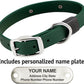 Biothane Custom Dog Collar – Waterproof, Stink-Proof Personalized Collar with Name & Phone Number – Durable, Many Sizes and Colors – Assembled in USA (Forest Green)