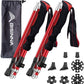 BISINNA Collapsible Trekking Hiking Poles- 2 Pack Folding Aluminum Walking Sticks with Quick Lock System 4 Season Accessories,Telescopic, Adjustable, Lightweight for Men Women