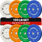 Premium Color-Coded Rubber Bumper Plates Set - 2 Inch Olympic Weight Plates for Home Gym Cross and Strength Training