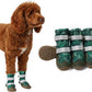 Spark Paws Dog Shoes, Waterproof Dog Boots for Medium to Large Dogs, Non Slip, Breathable Dog Booties and Paw Protectors - 4PCS Doggie Hiking Boots with Reflective Straps, Green Camo, Size 4