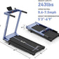 DeerRun Treadmills for Home with Incline and Handles, 3.5 HP Foldable Treadmill 350 LBS Weight Capacity for Small Spaces, Folding Running Machine with Smart APP