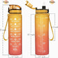 Enerbone Water Bottle, Leakproof BPA & Toxic Free, Motivational Water Bottle with Times to Drink and Straw, Fitness Sports Water Bottle with Strap for Office, Gym, Outdoor Sports