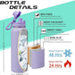 40 oz Water Bottle with Straw - Insulated Vacuum Water Flask with Straw & Auto Spout Lid, Paracord Handle & Carrying Pouch, Keep Cold 48H Hot 24H, Sweat-Proof Thermal Water Jug with Strap for Hiking